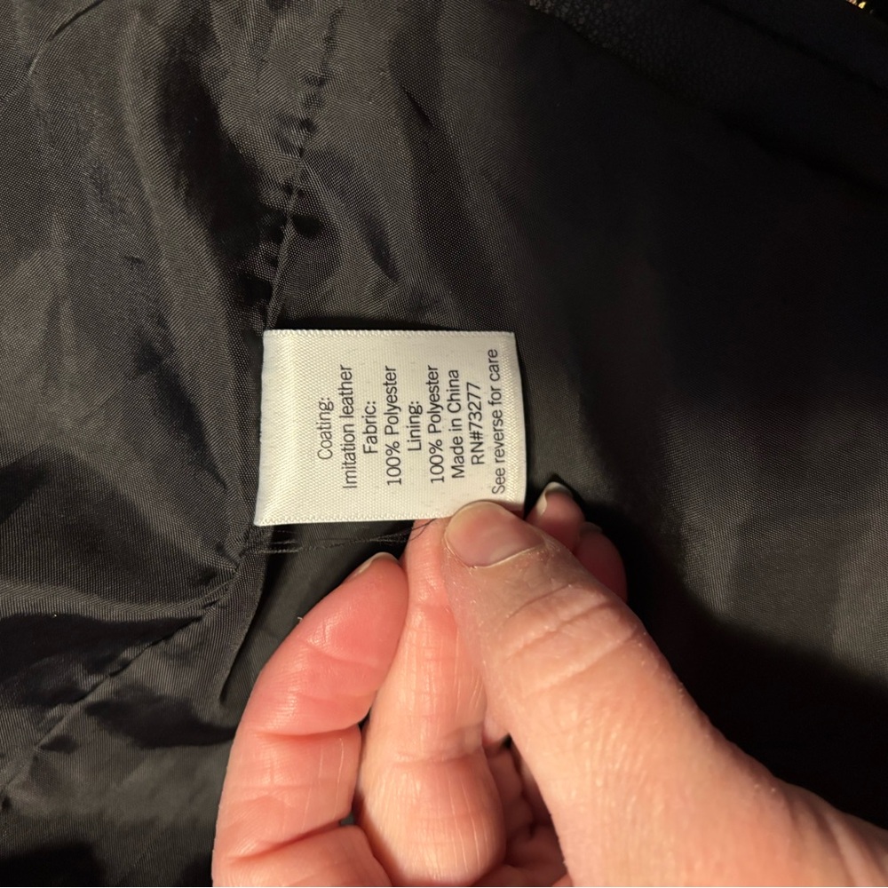 Black Leather Nine West Jacket - Picture 13 of 13